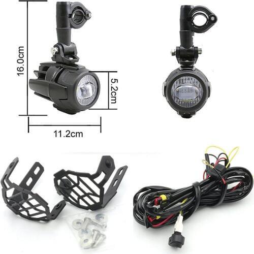 For BMW Universal Motorcycle Parts Foglight Protector Guards Spotlight Cover Fog Lights With Relay Wire For BMW R1200GS F800GS