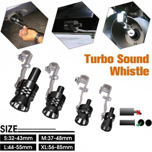 Universal Simulator Whistler Car Auto Exhaust Pipe Straight Tailpipe Accessory Loud Whistle Sound Maker Blow Off Valve Black 1PC