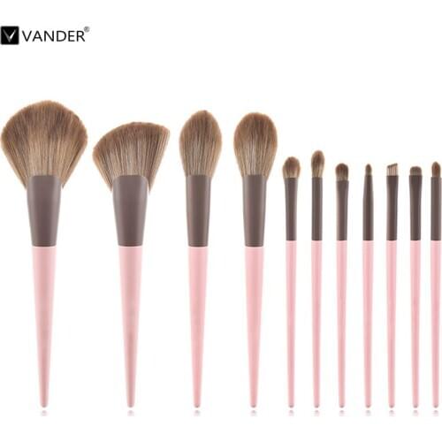 VANDER 11Pcs Classic Makeup Brushes Set Professional Foundation Eye Shadows Powder Make Up Cosmetic Tools Pincel Maquiagem