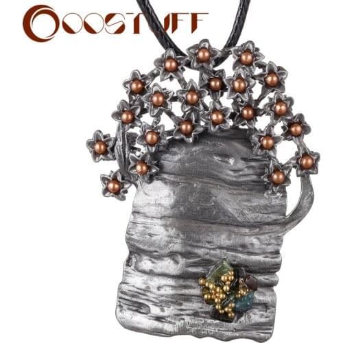 Vintage Long Chains Necklace Jewelry For Women Statement Vase Pendants Female Neck Decoration Suspension Accessories Wholesale