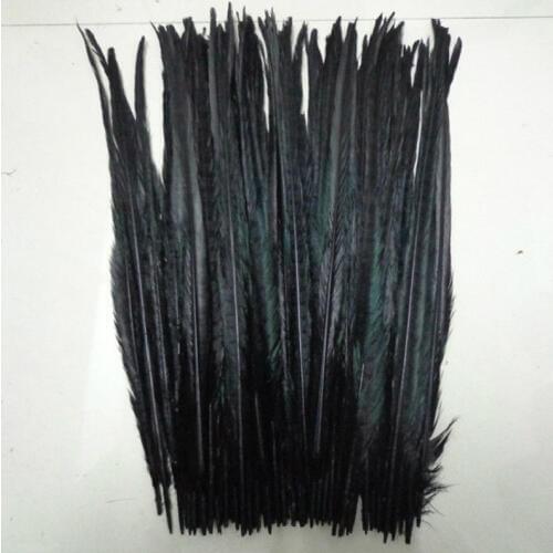 High quality natural black chicken tail feathers 50 PCS 20-22 inches / 50 to 55 cm