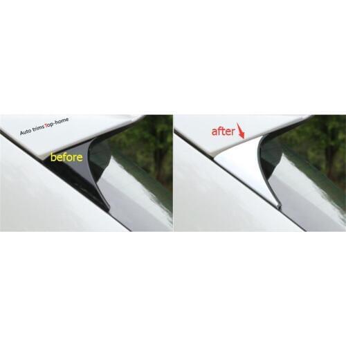 Yimaautotrims Exterior Refit For Nissan Qashqai J11 2014 - 2020 Chrome Rear Windshield Window Spoiler Wing Triangle Cover Trim