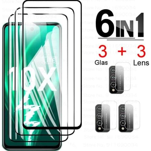 3PCS Front + Camera Glass for Huawei Honor 10X Lite Protective Glass on Honor10x 10 X Lite 9x DNN-LX9 Lens Screen Protector