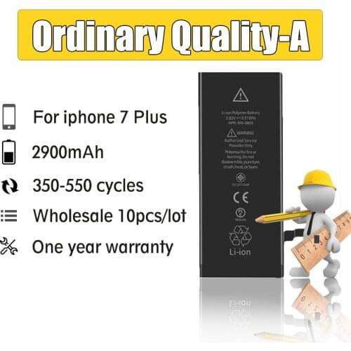 100% Brand New 10pcs/Lot Da Da Xiong Battery For iPhone 7 PLUS 2900mAh Real Capacity Replacement Batteries DHL Shipping