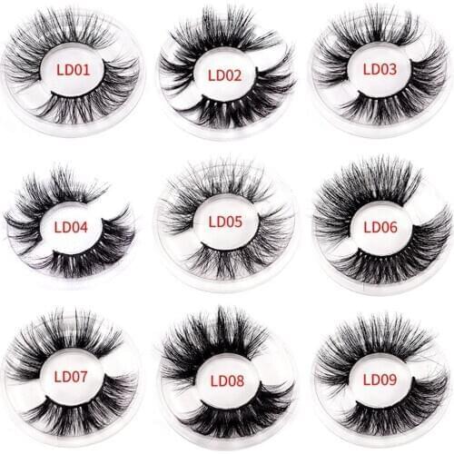 30/50pcs 25mm mink lashes wholesale mix LD series 5D high quality Cruelty Free soft mink eyelashes just tray without box