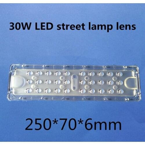 30W LED street lamp lens square shape 30 in 1 250*70*6mm