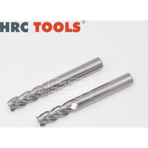 5pcs 3Flutes HRC55 6/8/10/12/mm Tungsten Solid Carbide Processing Aluminum Flat Endmill CNC Milling Cutters Router Bits