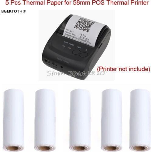 5Pcs Thermal Paper POS Cash Register Receipt Roll For 57mm * 30mm 58mm Printer Drop ship Dropshipping