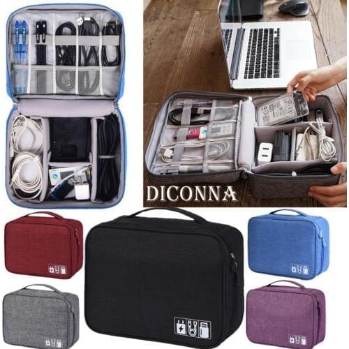 Electronics Accessories Organizer Travel Storage Bags USB Cable Case Waterproof