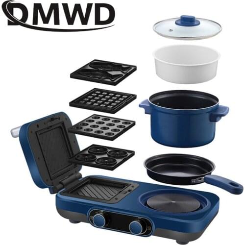 Sandwich Maker Multifunctional Breakfast Machine Waffle Grill Toaster Food Steamer Noodles Cooker Fried Eggs Omelette Frying Pan