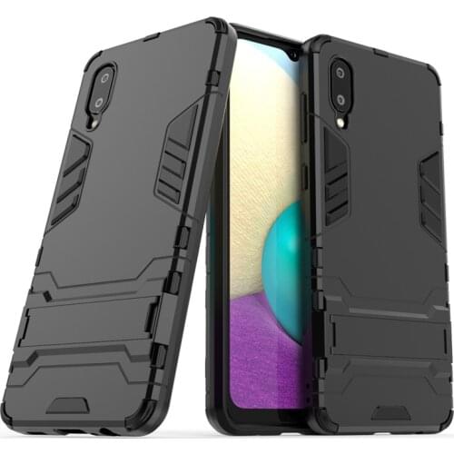 Armor Case For Samsung Galaxy A02 Case For Samsung A02 Cover Shockproof PC TPU Stand Protective Phone Bumper For Samsung A02