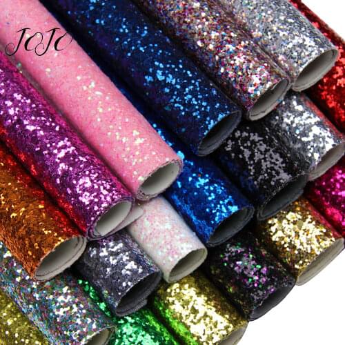 JOJO BOWS 22*30cm Shiny Glitter Sequin Fabric Solid Bright For Apparel Sewing DIY Hairbows Accessories Holiday Party Decoration