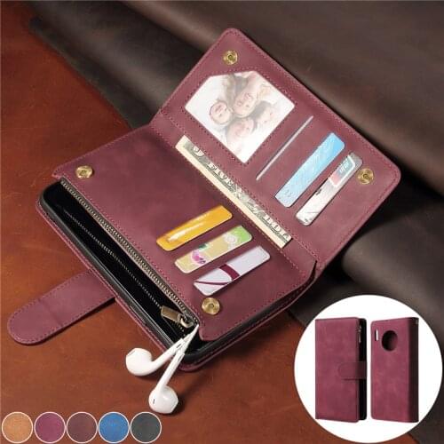 Purse Leather Case For Huawei Mate 30 Pro P40 P30 Lite Wallet Multi-Card Cover for Huawei P Smart 2019 Plus Honor 10 Lite Coque