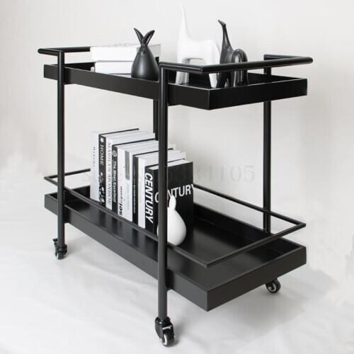 European mobile dining cart stroller racks home kitchen cart tea wine drink car fruit car