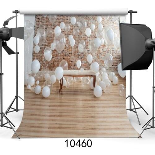 Birthday White Balloons Photography Backdrops for Photo studio Photographic Backgrounds for Children Baby Party Photo Shooting