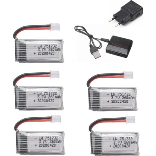 H36 battery 3.7V 260mAh Lipo Battery For Eachine E010 E011 E012 E013 Furibee F36 RC Quadcopter Parts Lipo Battery and Charger