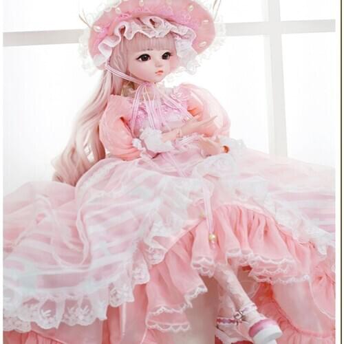 60cm Bjd doll Beautiful girl 18 movable joint BJD Toy Romantic Princess Realistic Diy Doll Girl Gift for Children Birthday Gift
