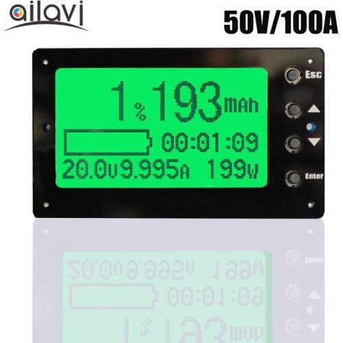 50V 100A Battery Coulometer TF03 Professional Precision Battery Tester for LiFePo4 Coulomb Counter