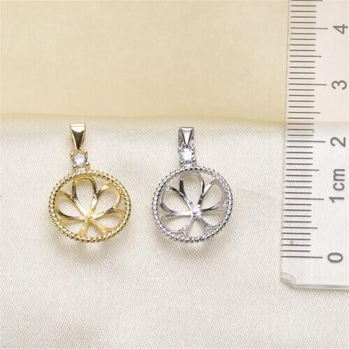 Fashion Mussel Bead Pearl Pendant Mountings, Pendant Findings, Pendant Settings Jewelry Parts Fittings Jewellery DIY Accessories