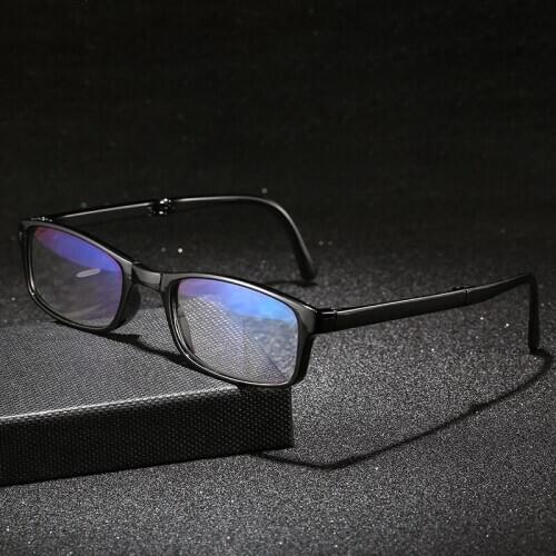 Womens Mens Fashion Hyperopia Glasses Anti-blue Reading Glasses Fashion Foldable Easy Reading Mirror Smart Zoom