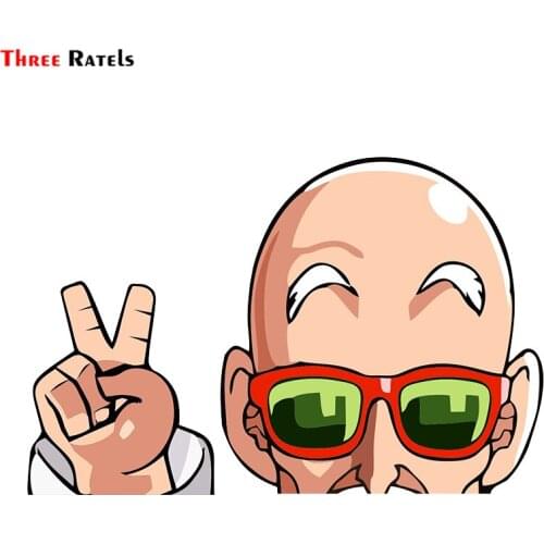 Three Ratels FC618 roshi peace peeking car windshield stickers auto sticker laptop decal