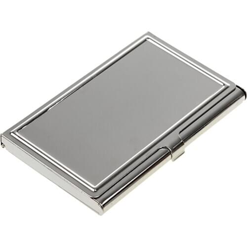 Portable Business Name Credit ID Card Case Metal & Stainless Steel Mini Pocket Box