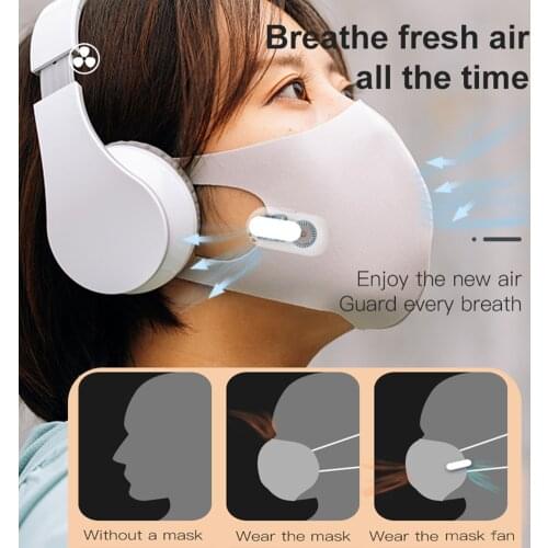 K1 Portable Reusable Fan for Face Mask Clip-On Summer Wearable Sports Cooling Air Filter USB Personal Exhaust Mini Fans