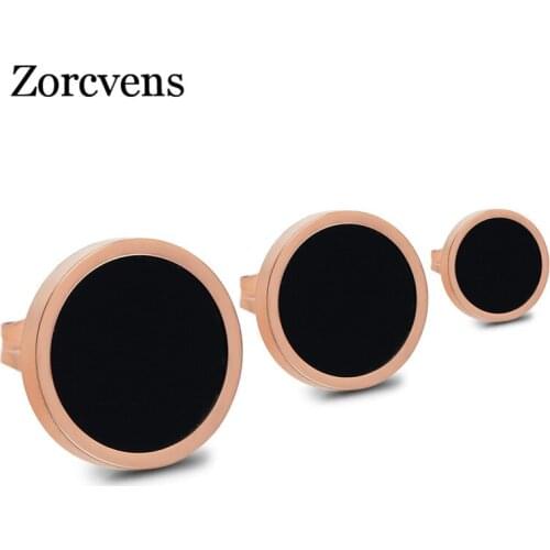 Modyle Black Titanium Steel Rose Gold Color Earring Simple Fashion Jewelry Men Women Stud Earring Jewelry