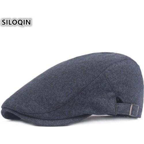 SILOQIN Brands Autumn Winter Mens Hat Warm Cotton Berets For Women Adjustable Size Middle-aged Couple Hats Simple Womens Cap