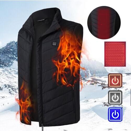 Tactical Hunting Hiking Vest Waistcoat Electric Heated Vest Jacket Winter Usb Charging Thermal Vest Heater Heated Clothes 4Xl