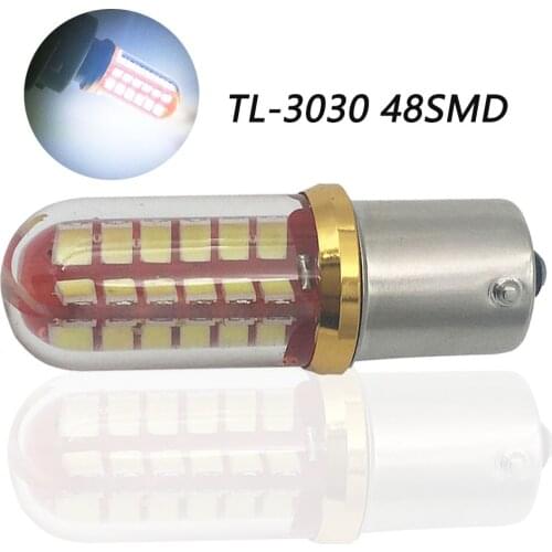 YSY 10X Car LED Bulbs 1156 BA15S 1157 BAY15D S25 3030 48smd Bulbs Car Lights Turn Signal Reverse Brake Light R5W P21W White 12V