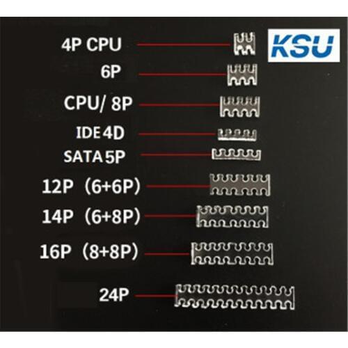 10PCS/LOT Arcylic Chassis /Power Supply Professional Cable Combs for 4Pin--6Pin--8Pin-- 24Pin SATA IDE CPU 4-PIN 8-PIN