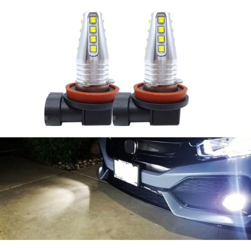 2x Auto H11 LED Fog Light H7 H8 9005 9006 HB3 HB4 LED DRL Lamp For VW Polo Golf 4 5 Hyundai Elantra Sonata Sentra White