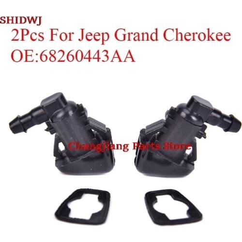 2Pcs Jeep Grand Car Windshield Wiper Water Spray nozzle 68260443AA Washer Nozzle Jet Front 55079049AA Fit