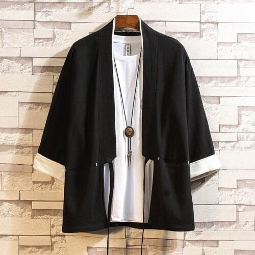 2021 Fashion Costume Embroidery Hanfu Men Chinese Style Linen Robe Cardigan Jacket Oversized Kimono 5Xl Ancient Coat Male 12219