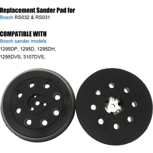 5 Inch Hook and Loop Replacement Backing Pad for Bosch PEX 125 RS032 & RS031 Models 1295DP, 1295D, 1295DH,1295DVS, 3107DVS