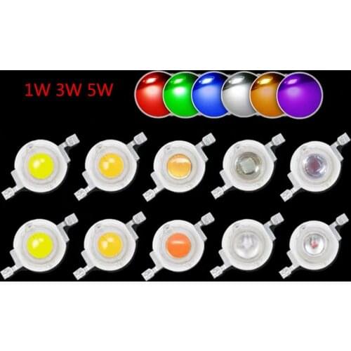 210pcs led real 1W 3W Bulbs High power LED Lamp beads Pure 3w LED chip 35mli 45mli Pink White/Warm White red blue green yellow