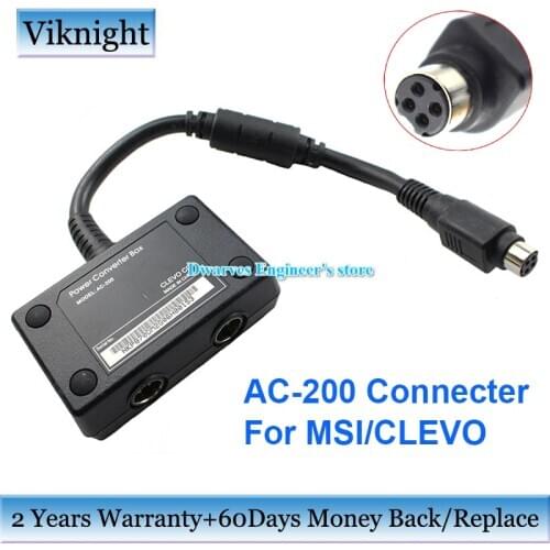 4Holes AC-200 Power Converter Box For MSI For Clevo Gaming Laptop Connecter