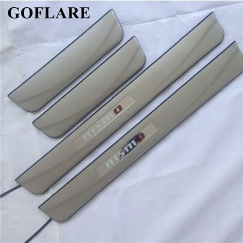 Car stying for Nissan Patrol Nismo 2012-2019 illuminated sills thresholds accessories led auto door sill scuff plates covers