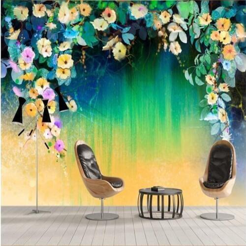 Large Wall Decor Custom Wallpaper Ivy Flower Wallpaper for Home 3d Murals Modern Sitting Room Kids Bedroom Designs Room Decor
