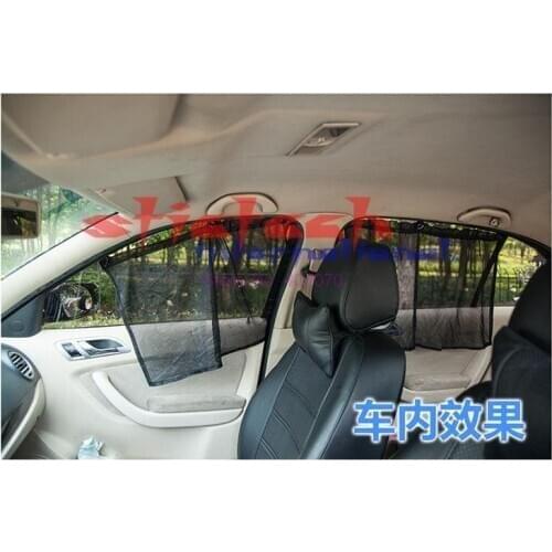 By DHL or Fedex 50 Pair Black Car Sun Shade Side Window Curtain UV Protection Sunshade With Suction Cup hot selling