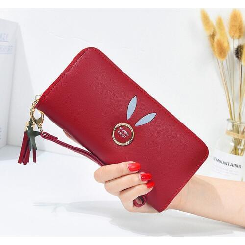 Long Wallet Women Purses Tassel Fashion Coin Purse Card Holder High Quality Clutch Money Bag PU Leather Dollar Wallet Phone Bag