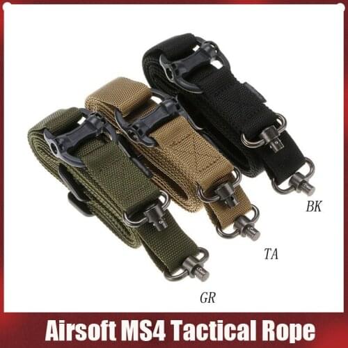Element Airsoft MS4 Tactical Rope Mission Adjustable Two 2 Points Tactical Rifle Sling Quick Detach QD trap For Outdoor