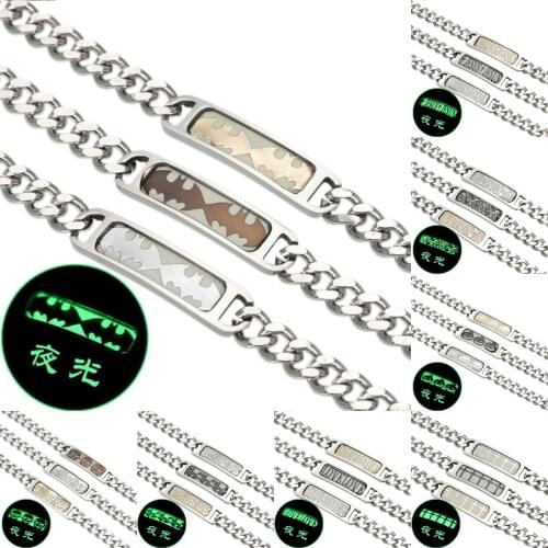 2021 Luminous Bat Jesus Dragon Cross Chinese Dragon Pattern Inlaid Green Background Fashion Mens Fluorescent Luminous Bracelet