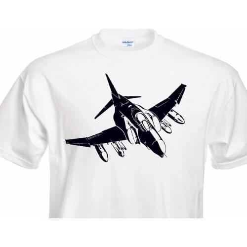 Print Shirt Tee 100% Cartoon T Shirt Men Design T-Shirt Mcdonnell F-4 Phantom Us Air Force Luftwaffe Marine Navy Tee Shirt