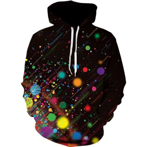 Hot Sale Men/Women Colorful Hoodies Sweatshirts Casual Magic color Pattern 3D Print Tops long sleeve Hoodie Autumn/Winter Coats