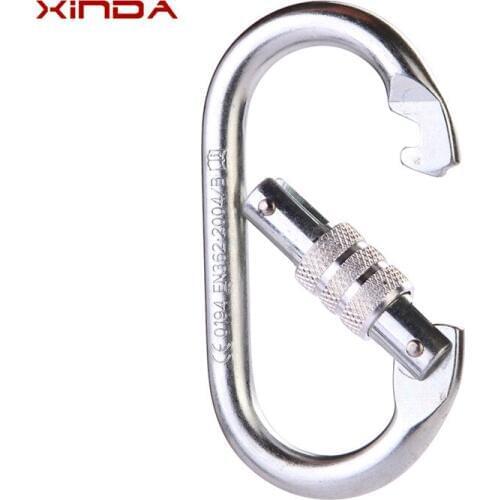 XINDA Alloy steel Carabiner 25KN Professional Safety Master Lock O-Shape Screw Gates Buckle Lock Rock Climb Equipment Wholesale