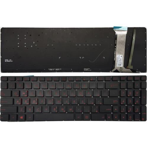 Arabic/Arabic French backlit laptop keyboard for ASUS G552 G552V G552VW G552VX FZ50JX GL752VW GL742VW
