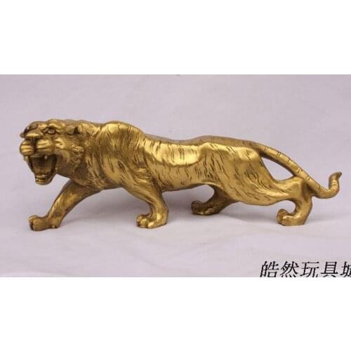 A copper Tiger God Tiger Town House, wizardry effect copper tiger well-being and longevityroom Art Statue