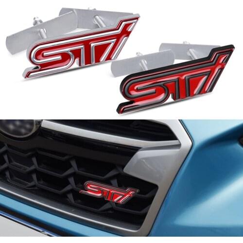 3D Metal STI Emblem Car Styling Body Trunk Stickers Front Grille Badge For Subaru XV Legacy Forester Impreza STI WRX Accessories
